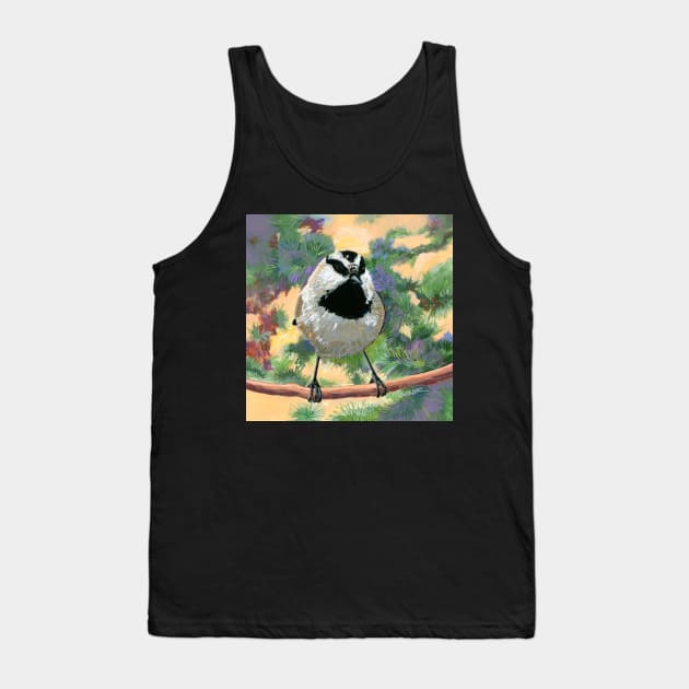 Mountain Chickadee Bird Tank Top by NoCoBirds